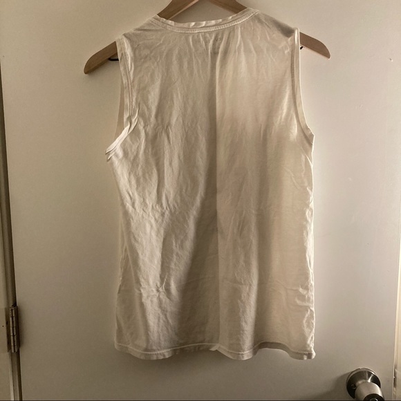 Everlane 100% Human Muscle Tank Tee Pink and White - Picture 3 of 4